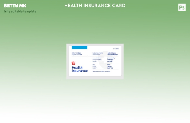 модерен стил Шаблон за картичка за здравствено осигурување на компанија за здр 1